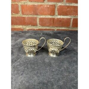 Lot Of 2 Vintage STERLING SILVER A5549 Demitasse Espresso Cup Without Liner
